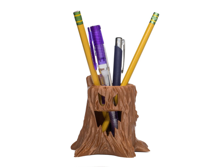 Very Scary Tree Stump Pen Holder for School, Office, Halloween