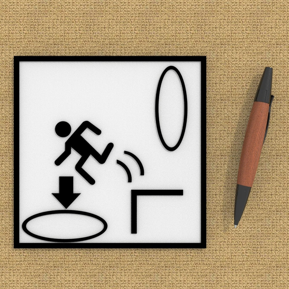 Sign | Portal Sign Hole Fall