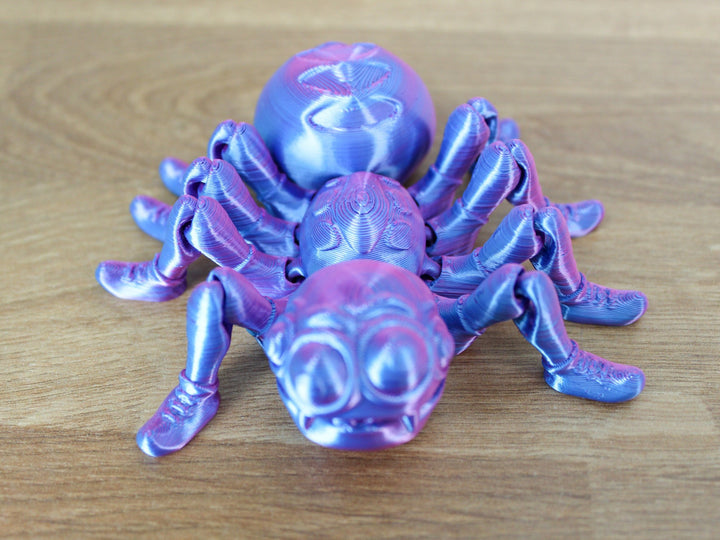 Jumbo Friendly Fidget SPIDER | Flexible Articulating 3d Printed Companion