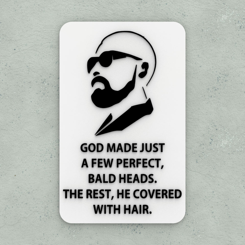 Funny Sign | God Only Made so Many Perfect Heads the Rest He Covered with Hair