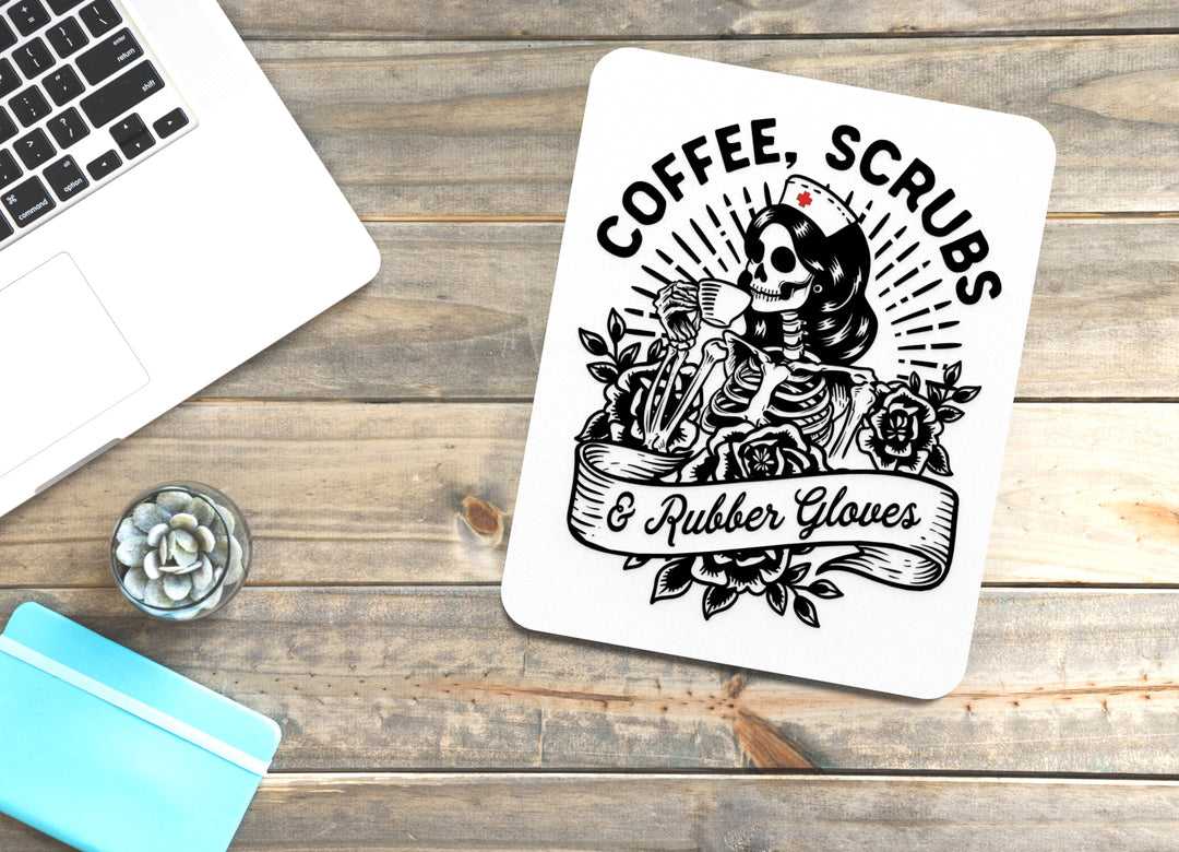 Scrubs Speak Louder Than Words | Funny Sign for Home or Office