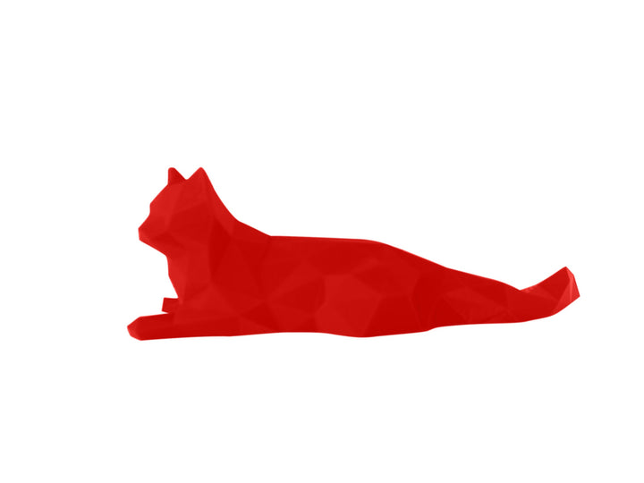 Chillaxing Low Poly Cat Figurine