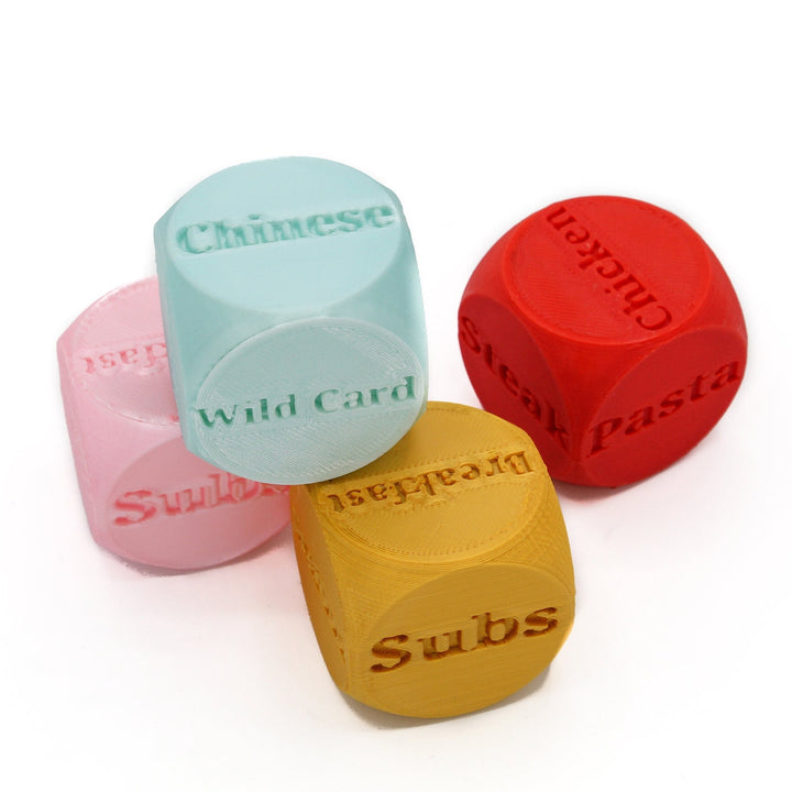 FOOD TAKEOUT DICE | Set of 2 Unique 1.4" Dice | Leave your Next Meal up to Fate