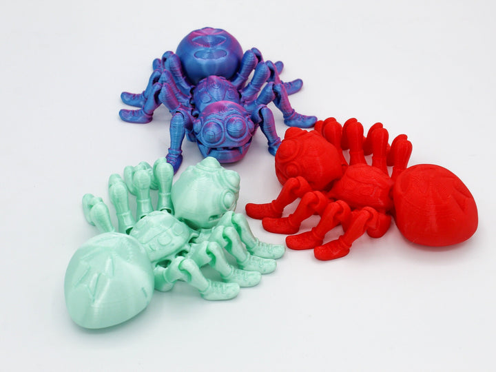 Jumbo Friendly Fidget SPIDER | Flexible Articulating 3d Printed Companion