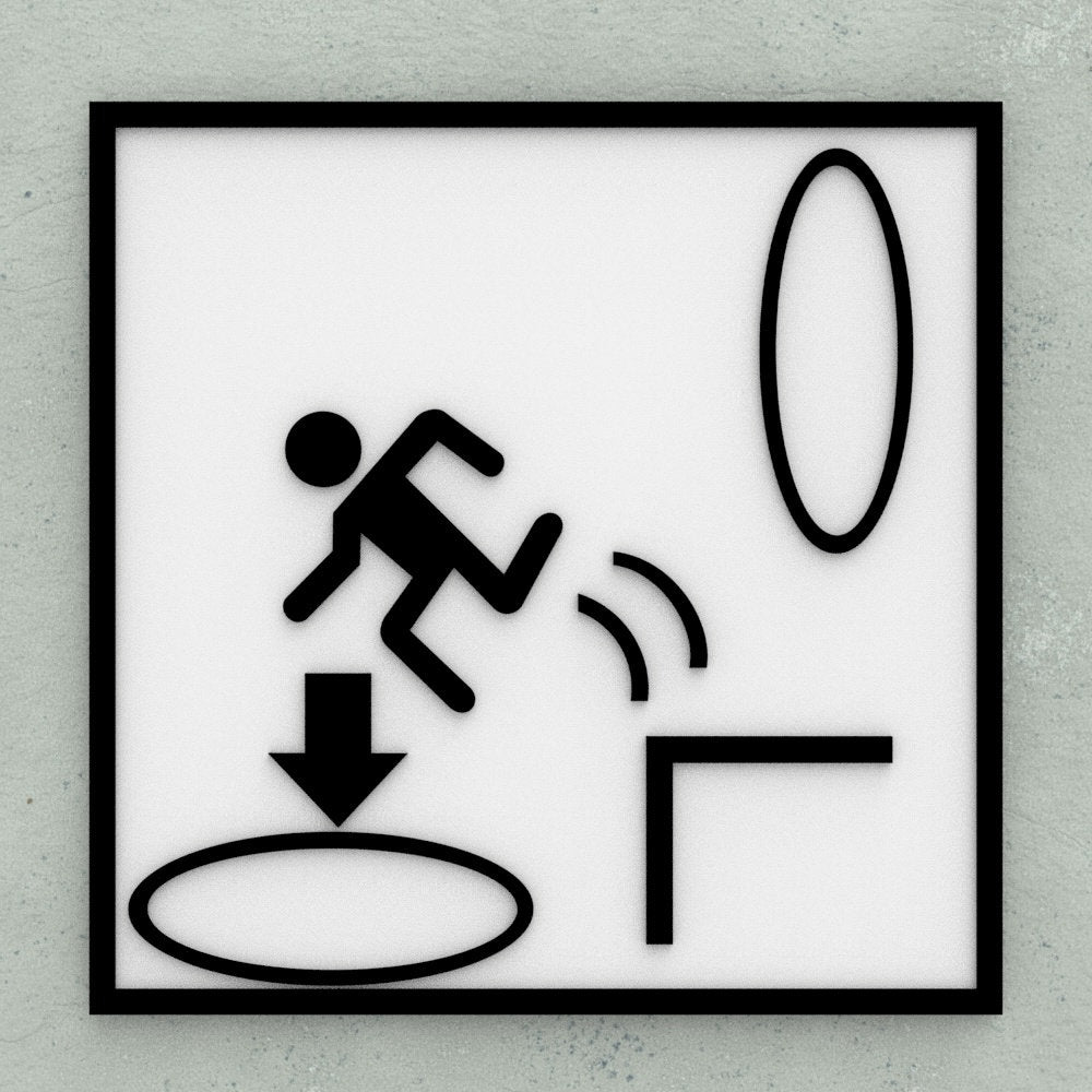 Sign | Portal Sign Hole Fall