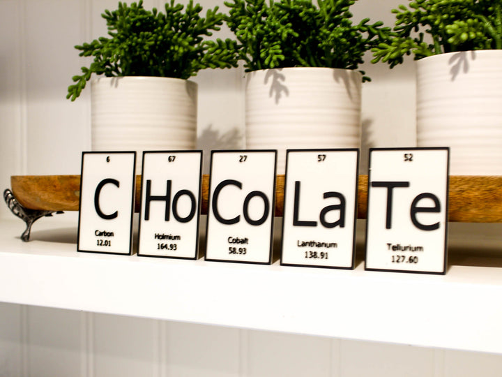 CHoCoLaTe | Periodic Table of Elements Wall, Desk or Shelf Sign