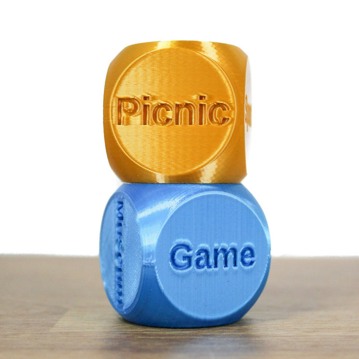 Family Activity Dice | Set of 2 Unique Large 1.4" Dice | Let Fate Guide Your Fam