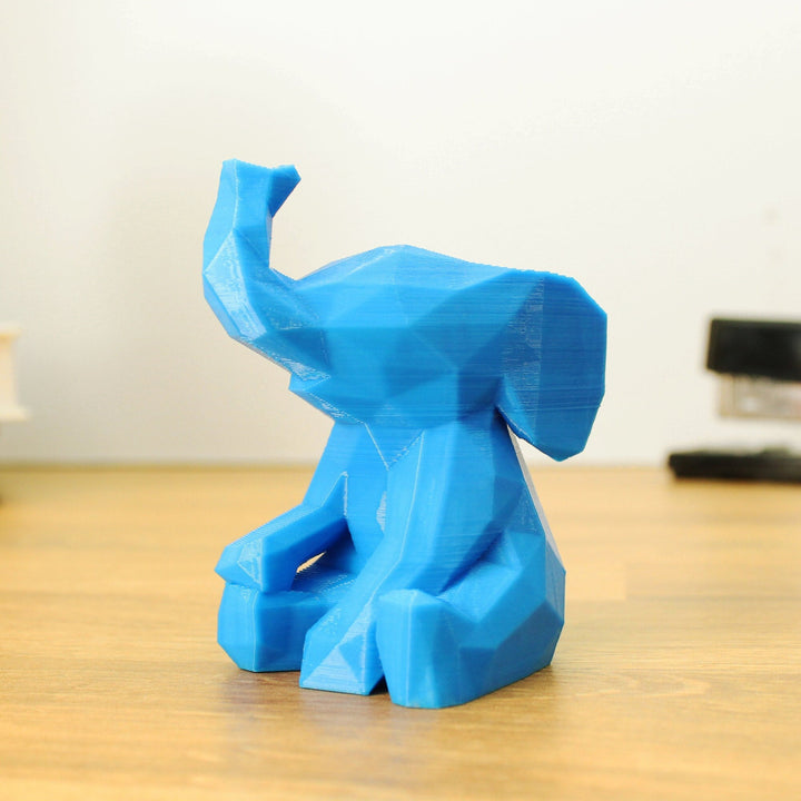 Low Poly Baby Elephant Figurine Statue