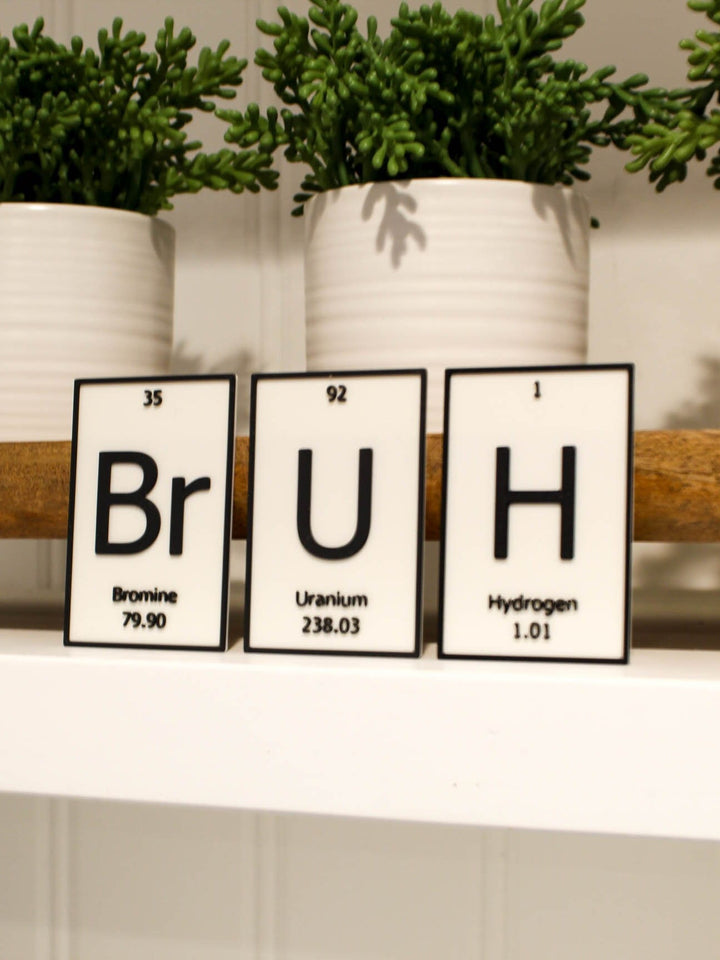 BrUH | Periodic Table of Elements Wall, Desk or Shelf Sign