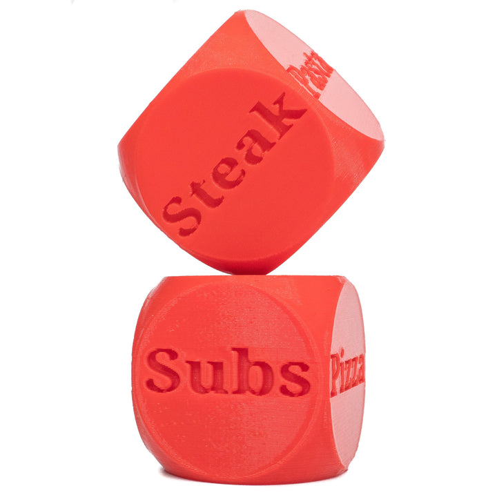 FOOD TAKEOUT DICE | Set of 2 Unique 1.4" Dice | Leave your Next Meal up to Fate