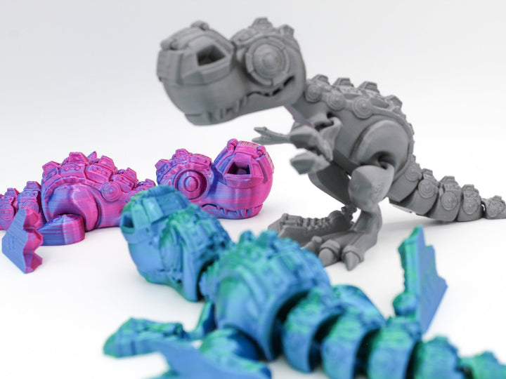 Jumbo Fidget TREX CYBORG | Flexible Articulating 3d Printed Friendly Companion