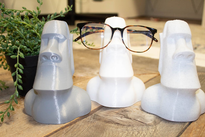 Moai Glasses Holder. Conveniently Rest your Glasses on an Easter Island Statue