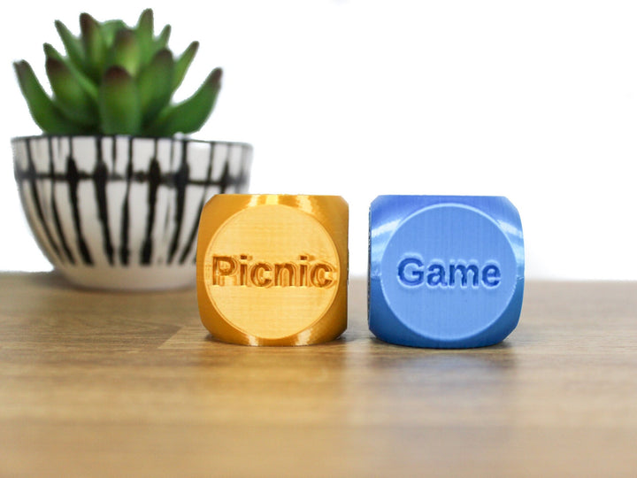Family Activity Dice | Set of 2 Unique Large 1.4" Dice | Let Fate Guide Your Fam