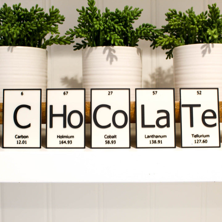 CHoCoLaTe | Periodic Table of Elements Wall, Desk or Shelf Sign