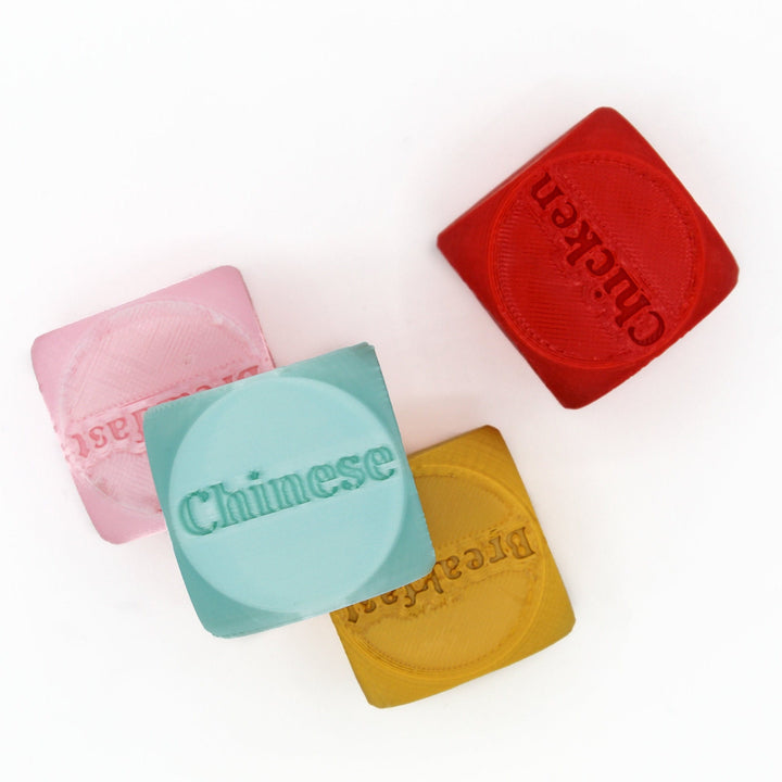 FOOD TAKEOUT DICE | Set of 2 Unique 1.4" Dice | Leave your Next Meal up to Fate