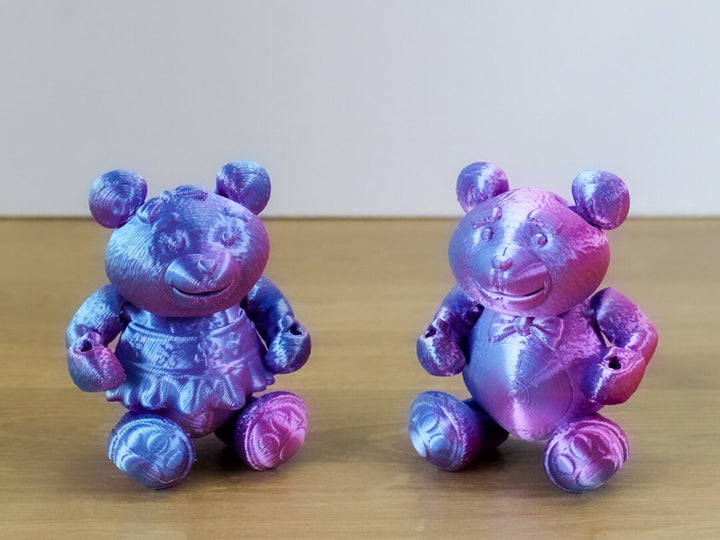 Friendly Fidget Teddy Bear Set of Two, Boy and Girl