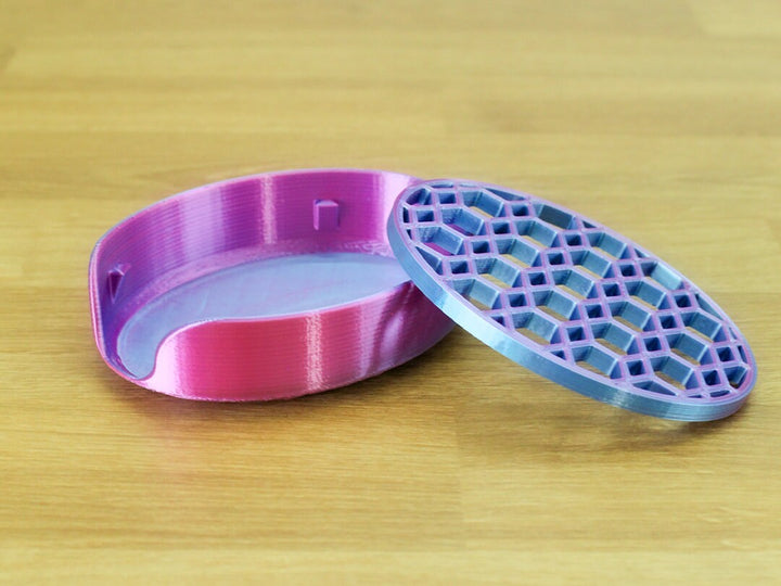 Soap Dish Removable Mesh Top with Minimalist Moisture Catch Basin