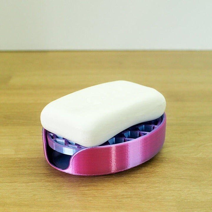 Soap Dish Removable Mesh Top with Minimalist Moisture Catch Basin