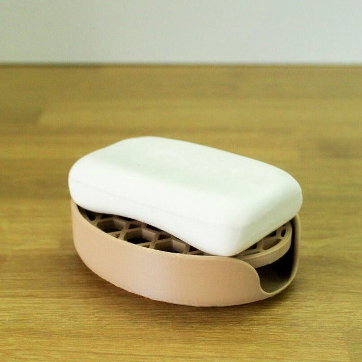Soap Dish Removable Mesh Top with Minimalist Moisture Catch Basin