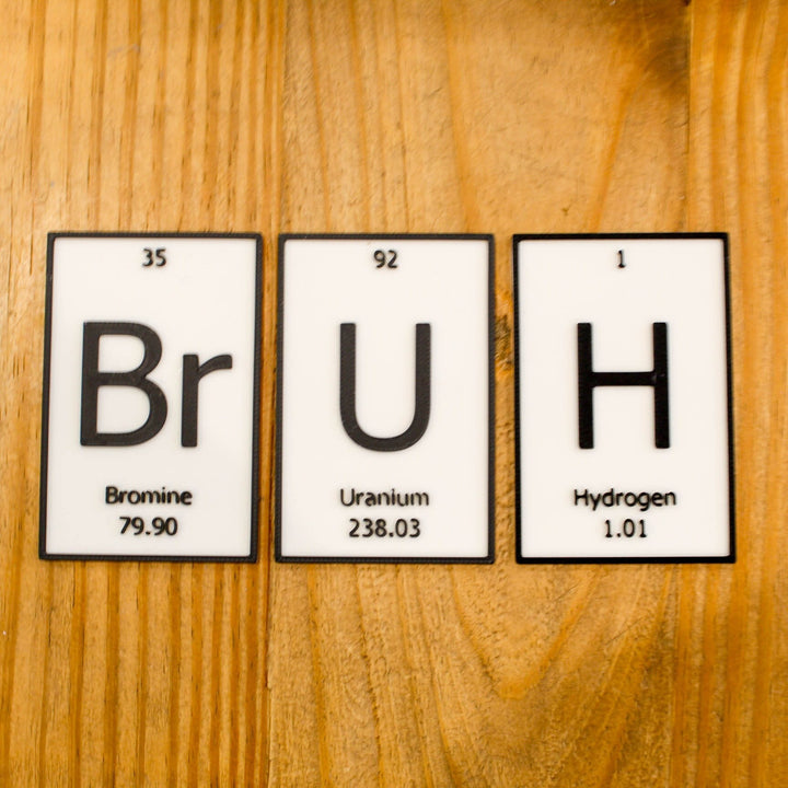 BrUH | Periodic Table of Elements Wall, Desk or Shelf Sign