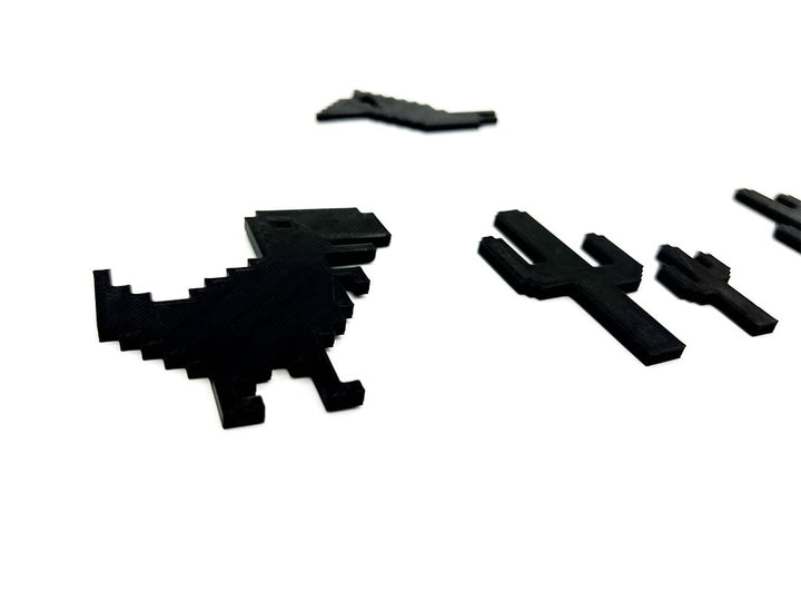 Google No Internet Wall or 3d Desk Art | Includes Dinosaur, Bird, Five Cactus