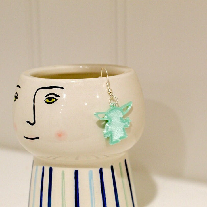 Yoda Earrings, Star Wars Dangle Earrings, Galactic Earrings, Cute Yoda