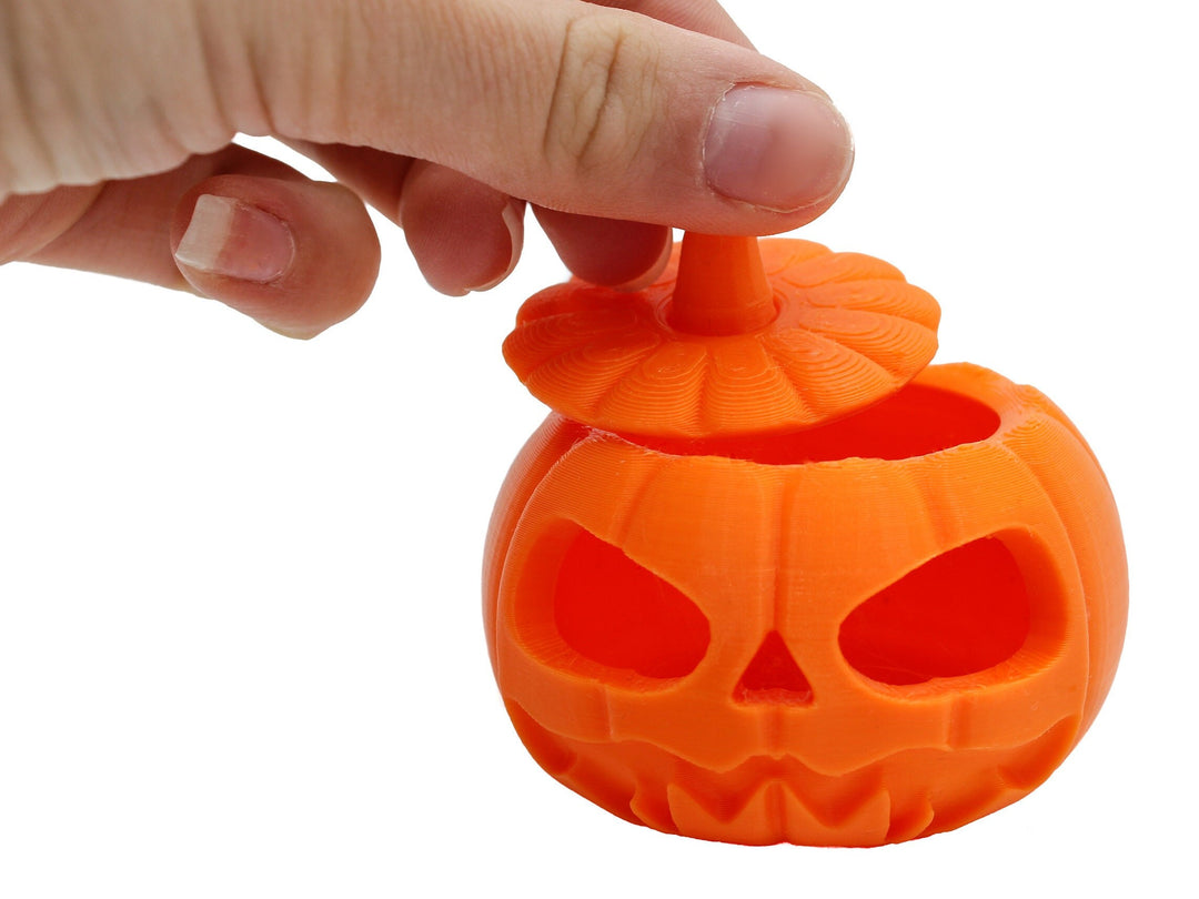 Halloween Jack-O-Lantern Decoration with Removable Lid