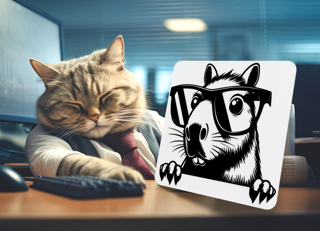 Glasses Mouse | Funny sign For Home or Office