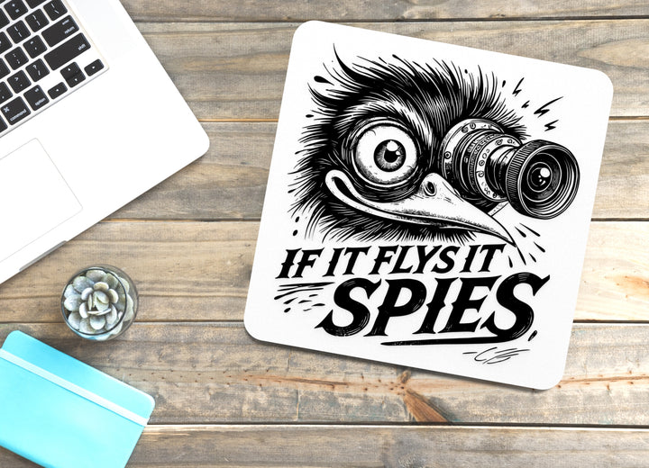 If It Flys It Spies | Funny Sign for Home or Office
