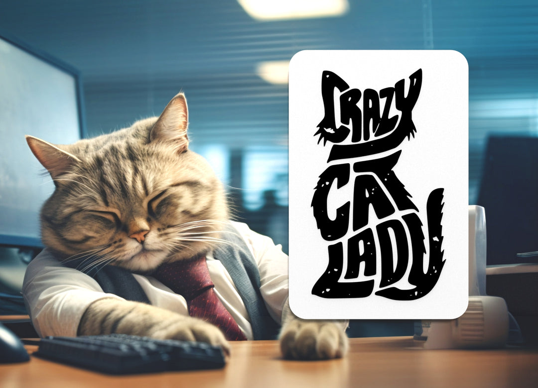 Crazy Cat Lady | Funny sign For Home or Office