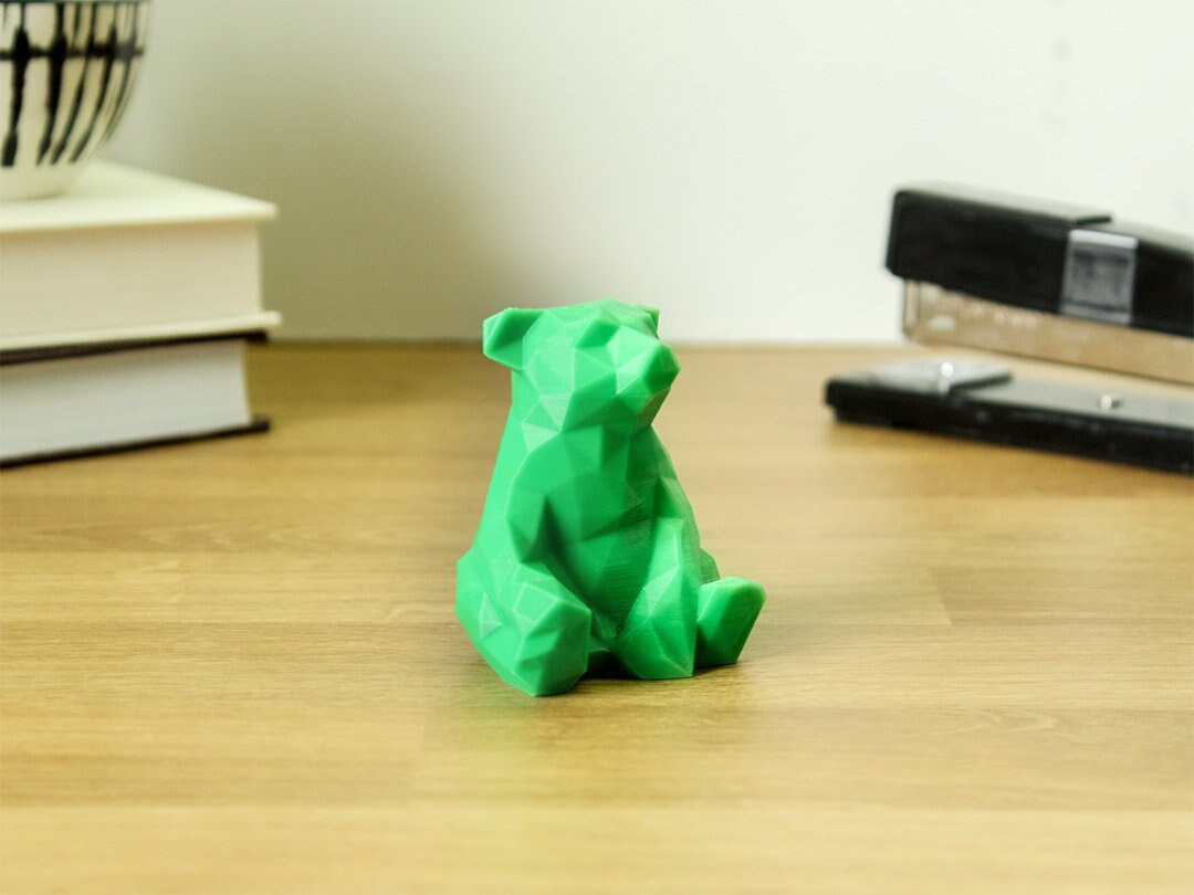 Low Poly Bear Figurine