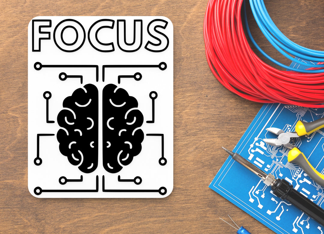 Focus Brain | Funny Sign for Home or Office