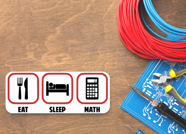 Eat, Sleep & Math | Funny sign For Home or Office