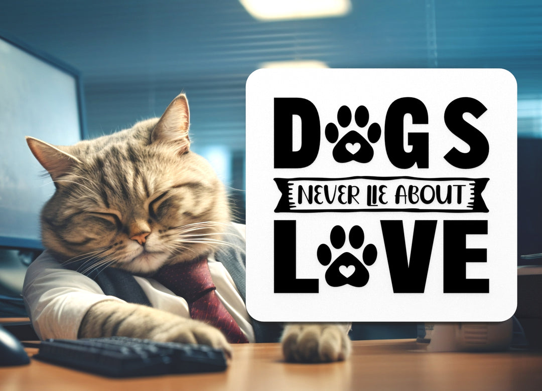 Dogs Never Lie About Love | Funny sign For Home or Office