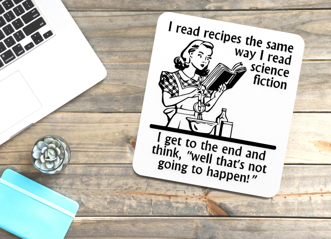 I Read Recipes | Funny Kitchen Sign for Home Cooks and Food Lovers