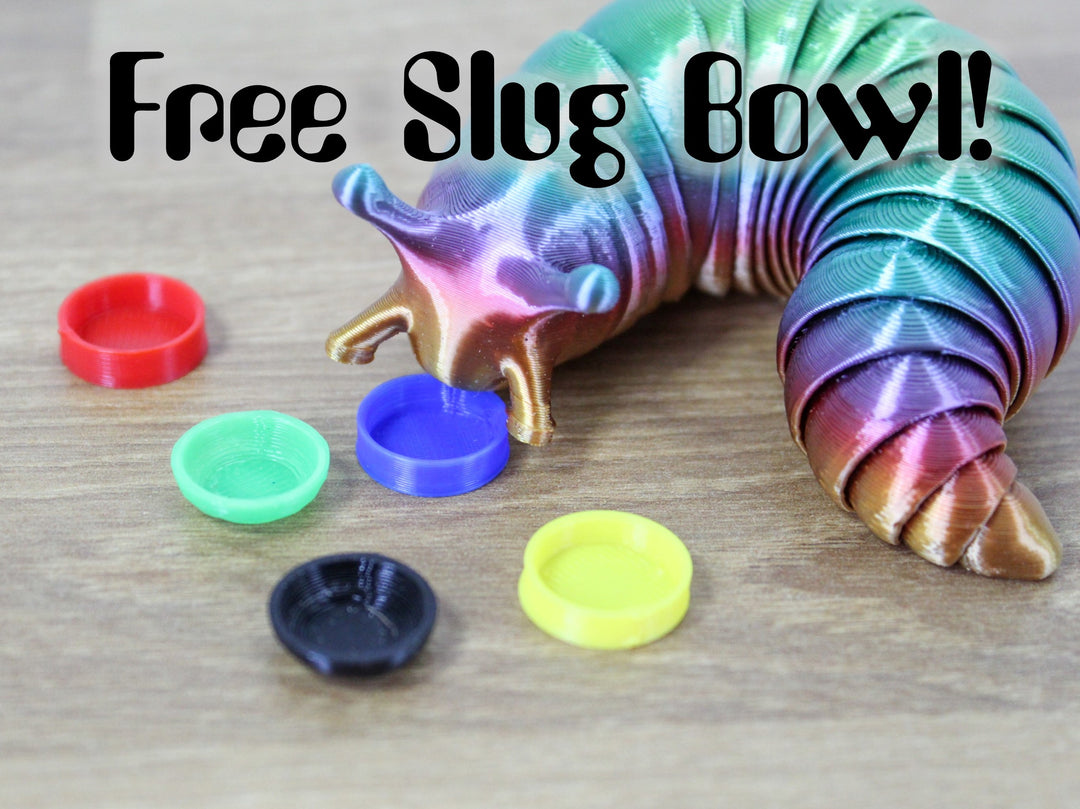 Fidget Slug AND BOWL Articulating Flexible Stim Toy