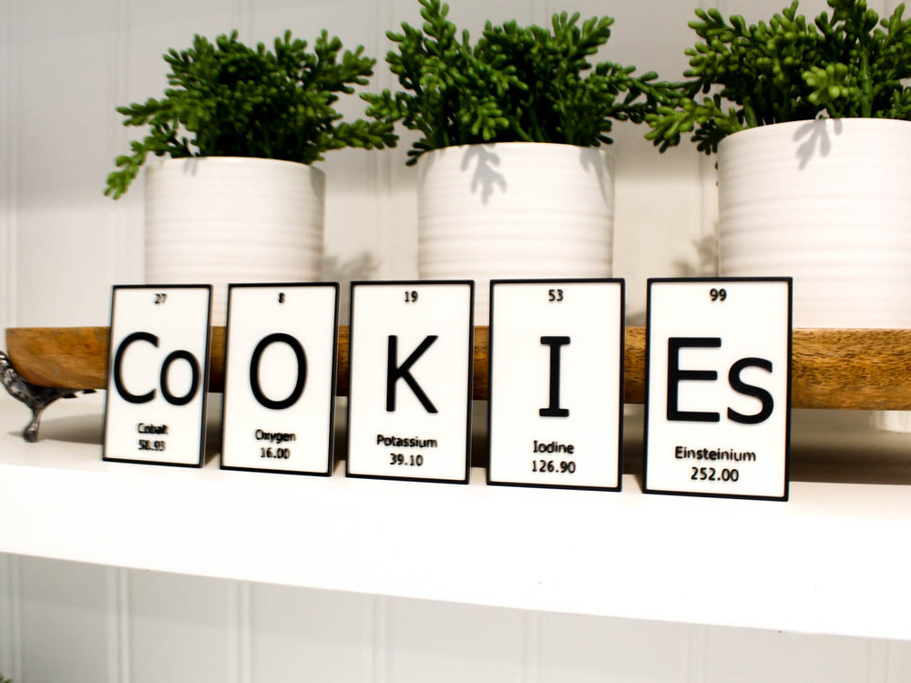 
  
  CoOKIEs | Periodic Table of Elements Wall, Desk or Shelf Sign
  
