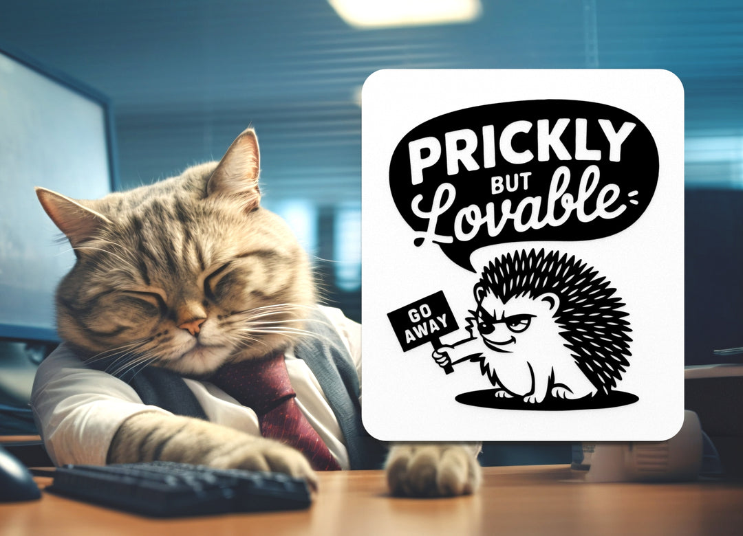 Prickly But Lovable Go Away | Funny sign For Home or Office