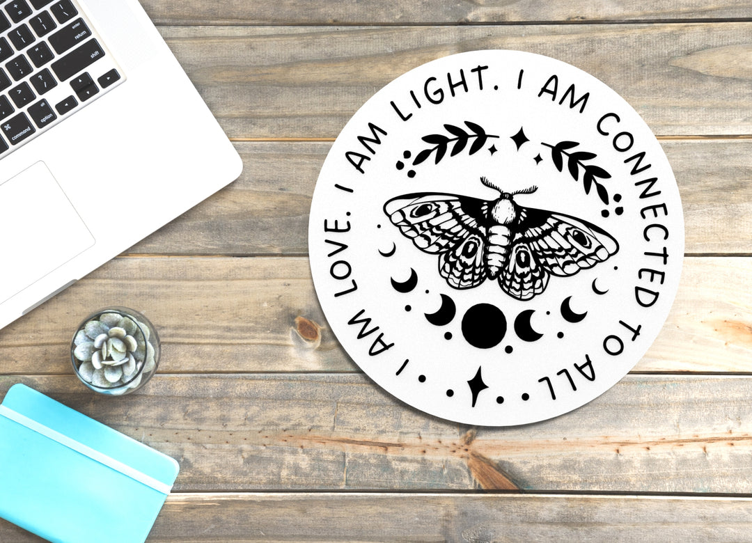 I Am Love. I Am Light. I Am Connected To All | Funny Sign for Home or Office