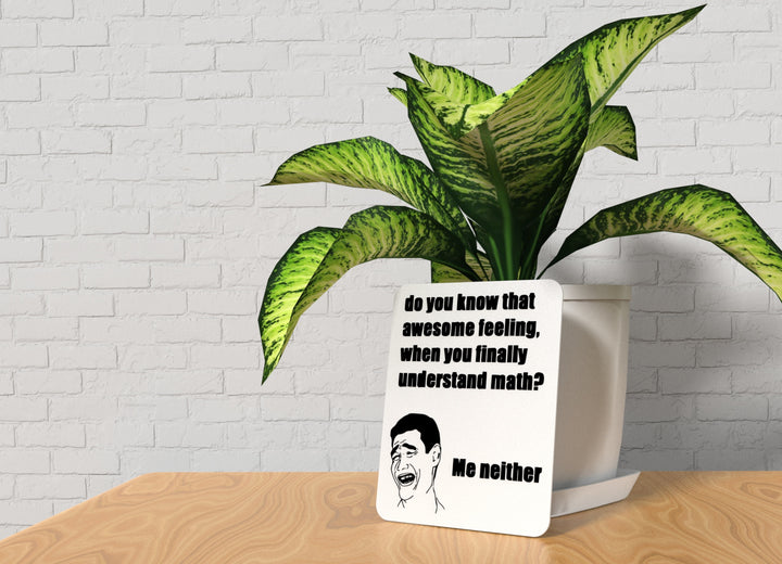 Do You Know That Awesome Feeling When You Finally Understand Math Me Neither | Funny Sign for Home or Office