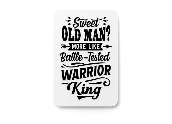 Bold 3D Printed Sweet Old Man People Wall Art – Durable PLA Sign For Gym, Office