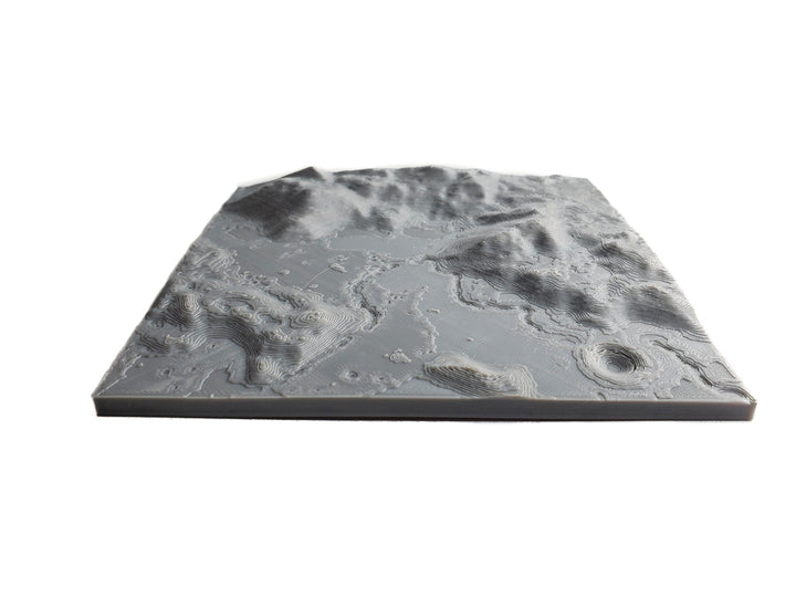 APOLLO 15 moon landing site - Accurate 3D Topo map of Apennine Mountains