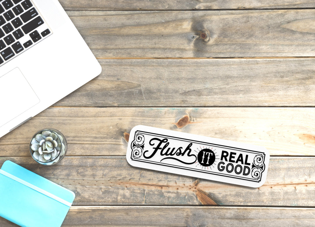 Flush It Bathroom Sign – Funny Humor Wall Decor for Home and Office