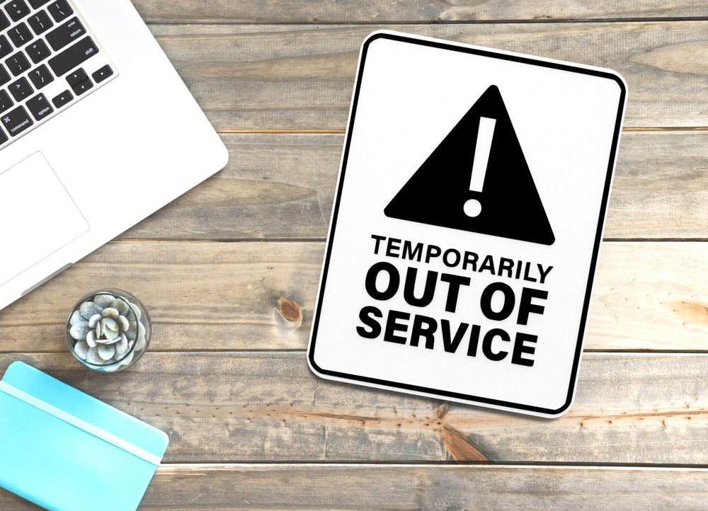 
  
  Temporarily Out Of Service | Funny Sign for Home or Office
  
