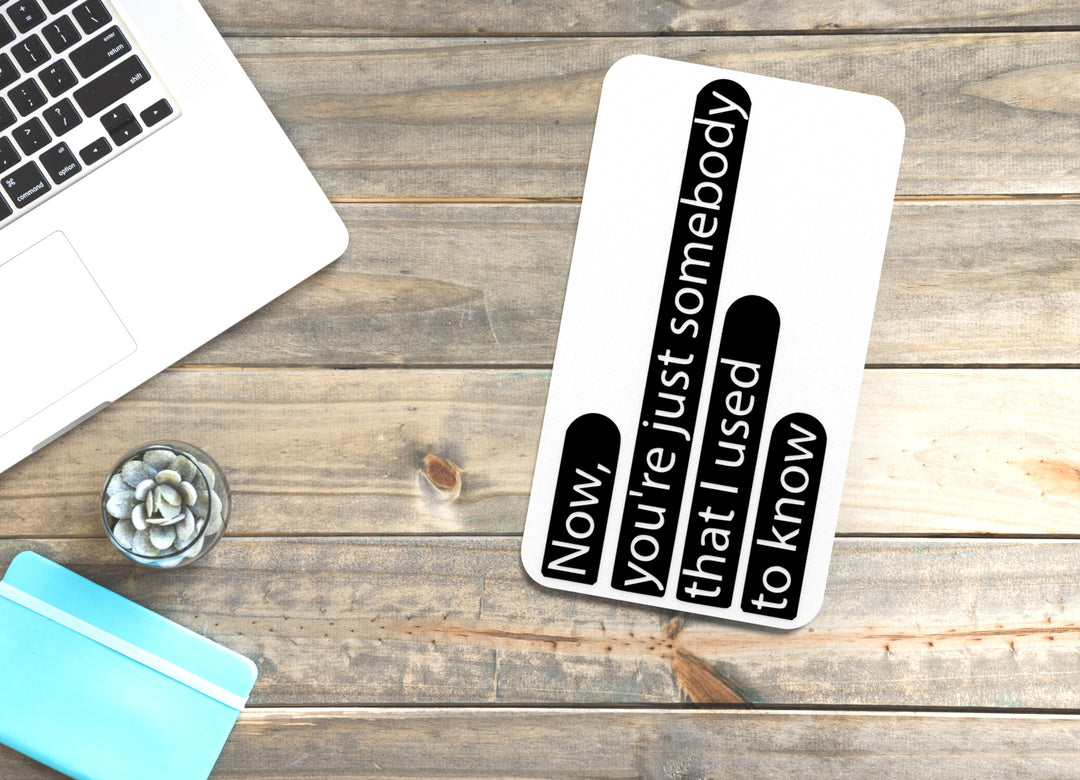 Now You're Just Somebody That I Used To Know | Funny sign For Home or Office