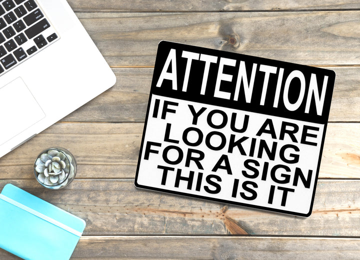 Attention | Funny 3D Sign for Home, Office, or Classroom Decor