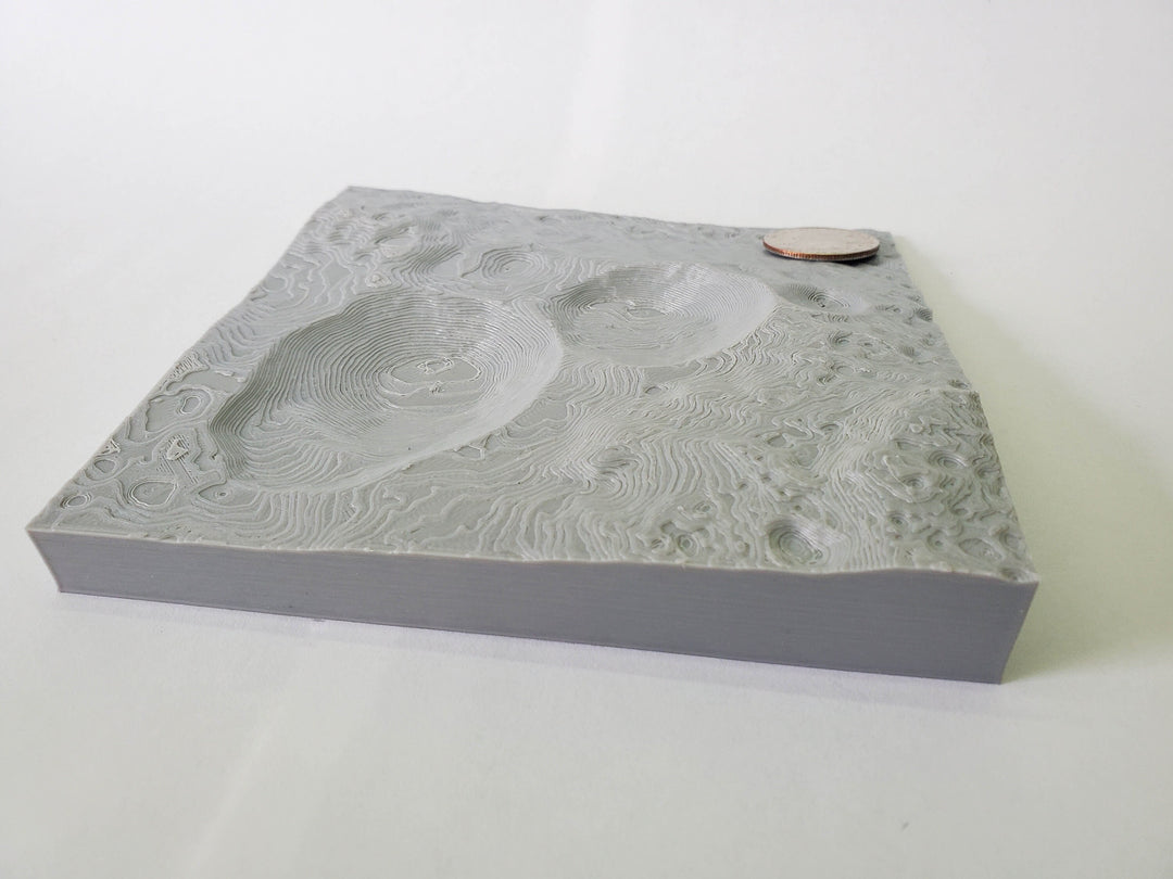 NASA 3D Topography model of SNOWMAN CRATER on the asteroid Vesta