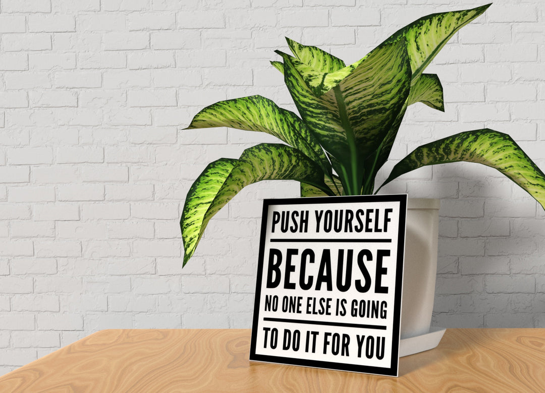 Push Yourself Because No One Else Is Going To Do It For You |Funny Sign for Home