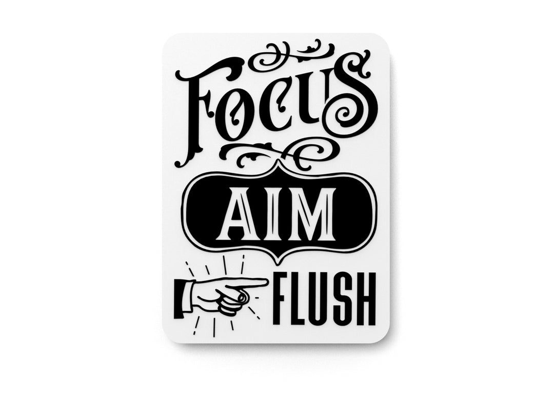 
  
  Focus and Flush Bathroom Sign – Funny Humor Wall Decor for Home and Office
  
