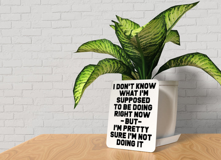 I Don't Know What I'm Supposed To Be Doing Right Know | Funny Sign Home & Office